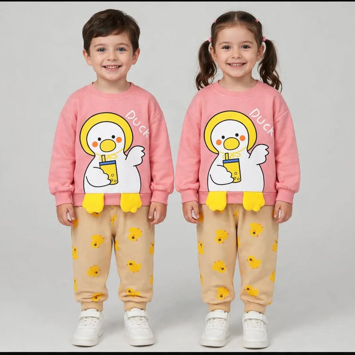 Pink Duck Winter Tracksuit For Kids