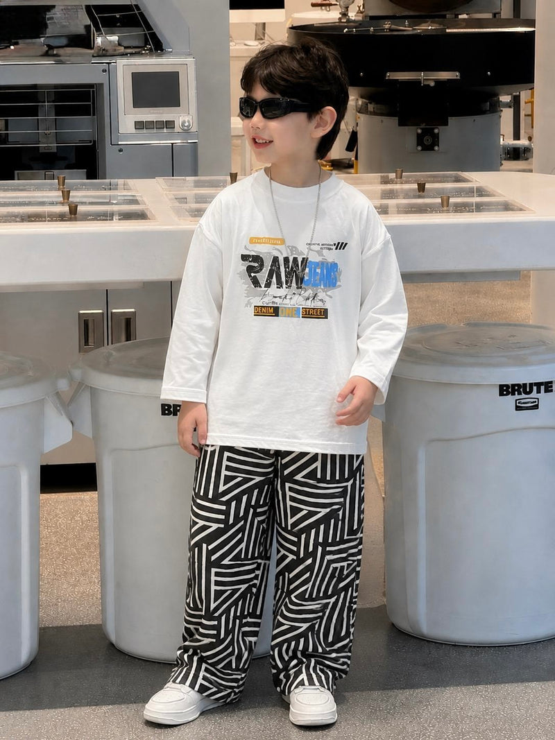 Raw Jeans Tracksuit For Kids