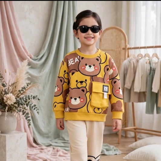 Yellow Bear Winter Tracksuit For Kids