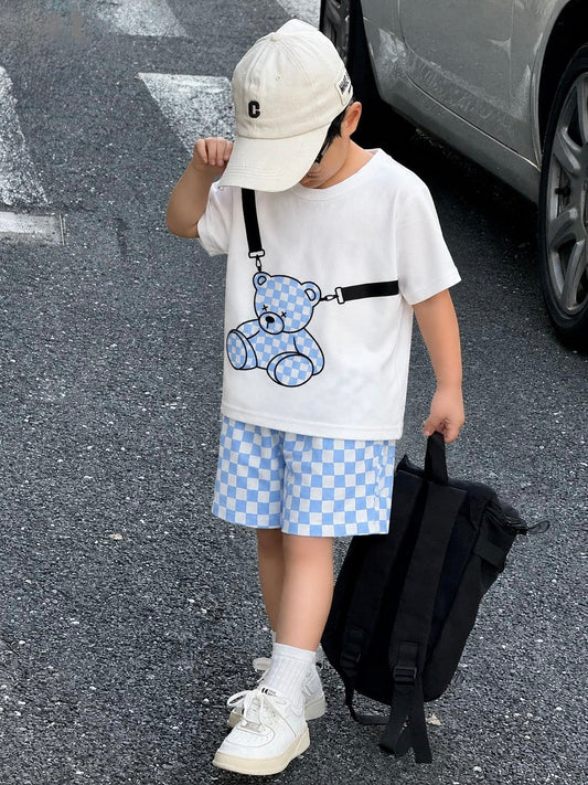 Blue Teddy Bear Tracksuit For Kids