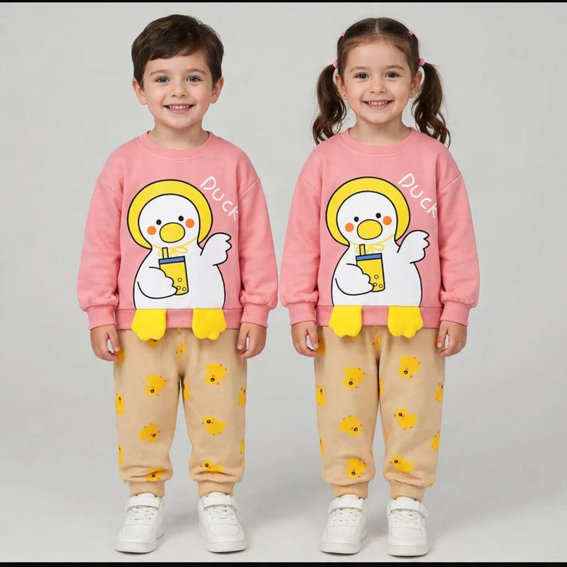Pink Duck Winter Tracksuit For Kids