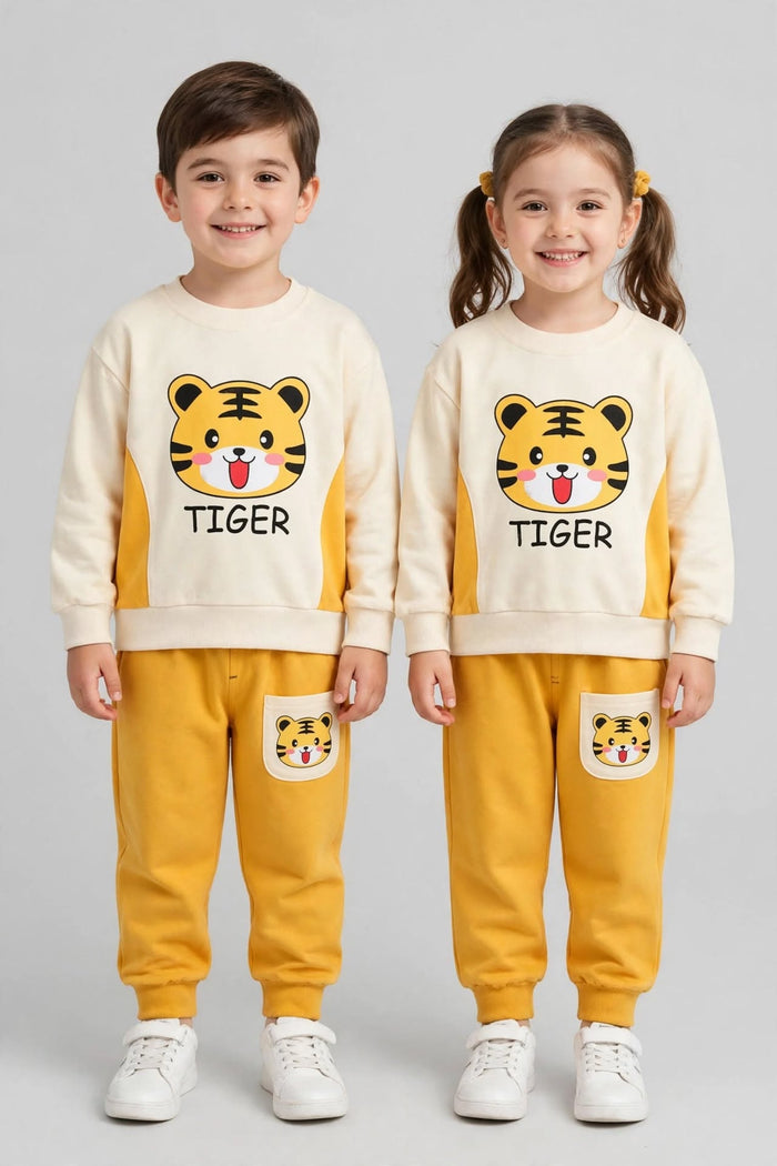 Yellow Tiger Winter Tracksuit For Kids