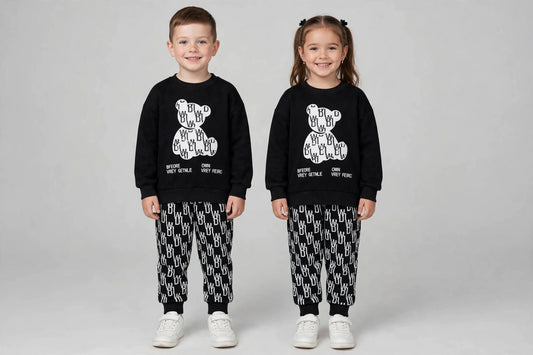 Black Bear Winter Tracksuit For Kids